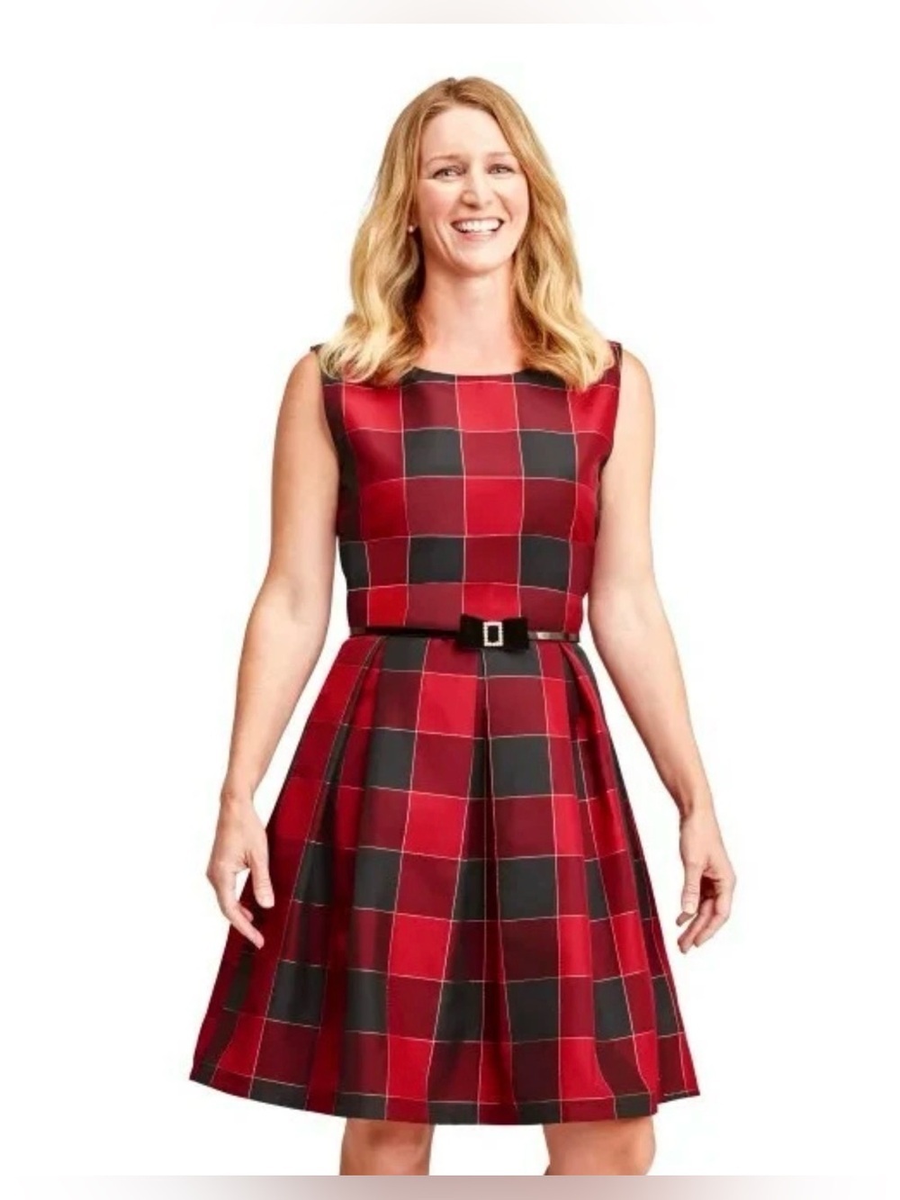 The Children's Place Women's Mommy Holiday Red Metallic Dress Retail $69 Size 16
